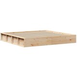  Krevetna konstrukcija Smeđa 200 x 200 cm Čvrsto borovo drvo | shoptok.hr