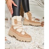 Resti Beige women's trapper boots with sheepskin Getatsa | Shoptok.si