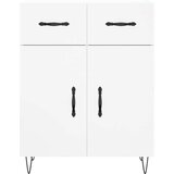 vidaXL Komoda visok sijaj bela 69,5x34x90 cm inženirski les | Shoptok.si