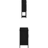  Set namještaja za kupaonicu Zidne 2 pcs Crna Konstruirano drvo | Eponuda.com