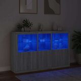  Komoda s LED svjetlima boja sivog hrasta 162x37x100 cm | shoptok.hr