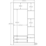 Hanah home Ormar Rb-168-01-003, 105x210x52 cm, Bijeli | Eponuda.ba