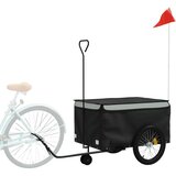 Prikolica za bicikl crno-siva 45 kg željezna | shoptok.hr