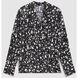 Marisse Black Envelope Neck Shirt | Shoptok.si