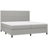  Krevet s oprugama i madracem svjetlosivi 200 x 200cm od tkanine | shoptok.hr