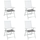  Jastuci za vrtne stolice 4 kom sivi 50 x 50 x 4 cm od tkanine | shoptok.hr