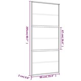  Klizna vrata zlatna 90 x 205 cm prozirno staklo ESG i aluminij | shoptok.hr