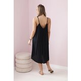 Kesi Włoski Viscose dress with straps black | shoptok.hr
