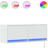  Zidni TV ormarić s LED svjetlima bijeli 100 x 31 x 38 cm | shoptok.hr