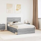  Konstrukcija postelje z vzglavjem Siva Sonoma 120 x 200 cm, (5000102707) | Shoptok.si