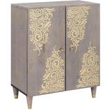 vidaXL Strani šal Siva in zlata 60 x 33.5 x 75 cm Trden mangov les | Shoptok.si