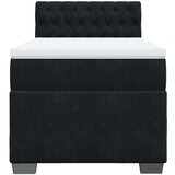 vidaXL Box spring krevet s madracem crni 100x200 cm baršunasti | shoptok.hr