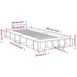vidaXL Okvir za krevet boja hrasta 90x190 cm konstruirano drvo | shoptok.hr
