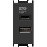  USB vtičnica (Črna) Cene