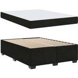 vidaXL Posteljni okvir z vzmetnico z vzmetnico Črna 140 x 200 cm Žamet | Shoptok.si