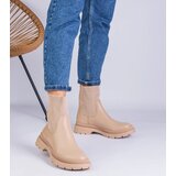 Gemre Brown ankle boots with fabric upper Kalvaria | Shoptok.si