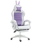  Ergonomska gamerska stolica s lumbalnom potporom osloncem za noge zečjim ušima naslonom za glavu ljubičasta Cijene