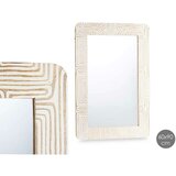  Zidno ogledalo 37 Bijela Smeđa 90 x 60 x 2 cm Pravokutno | shoptok.hr