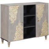  Kreveta Siva i zlatna 90 x 33 x 75 cm Čvrsto drvo manga | shoptok.hr