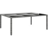  Vrtni stol 200x150x75 cm od kaljenog stakla i poliratana sivi | shoptok.hr