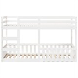 vidaXL Pograd bel 90x200 cm trdna borovina | Shoptok.si