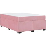  Posteljni okvir z vzmetnico z vzmetnico Roza 140 x 200 cm Žamet | Shoptok.si