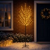  LED božićno drvce Crna 47 x 210 cm Čelik 180 LED lampica | shoptok.hr