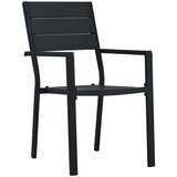 Maison Chic Vrtni stoli - Stol za vrt 4 kosi črni HDPE videz lesa JS1538, (21878828) | Shoptok.si