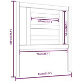  Uzglavlje za krevet bijelo 81 x 4 x 100 cm od masivne borovine | shoptok.hr
