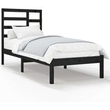  Za krevet od masivnog drva crni 100 x 200 cm | shoptok.hr
