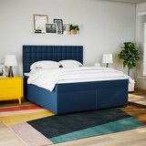  Krevet s oprugama i madracem plavi 180x200 cm od tkanine | shoptok.hr