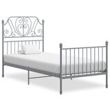 vidaXL okvir za krevet sivi metalni 100 x 200 cm | shoptok.hr