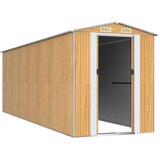  Vrtno spremište svjetlosmeđe 192x606x223 cm pocinčani čelik | Eponuda.com