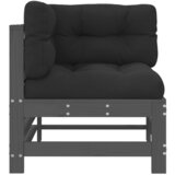 Kutna sofa od masivne borovine s jastucima siva | shoptok.hr