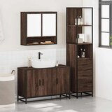vidaXL 3-dijelni set kupaonskog namještaja boja smeđeg hrasta drveni | shoptok.hr