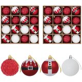  Set božićnih kuglica 32 kom. Crvena i bijela Ø 6 cm Plastika | shoptok.hr
