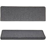  Prostirke za stepenice 15 kom 65x21x4 cm tamno sive pravokutne rubove | shoptok.hr