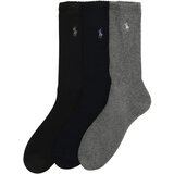 Polo Ralph Lauren Čarape 'CREW W/PP-CREW-3 PACK' plava / siva / crna | shoptok.hr