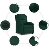  Električni naslonjač tamnozeleni baršunasti | Eponuda.com
