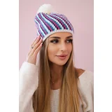 Kesi Cap with a pompom Hanna K328 white+jeans