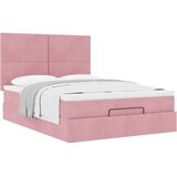  Otomanski krevet s madracima ružičasti 140x190 cm baršunasti | shoptok.hr