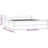  Za krevet od masivnog drva bijeli 200 x 200 cm | shoptok.hr