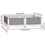  Povišena gredica 80 x 80 x 23 cm od polipropilena | shoptok.hr