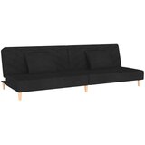  The Living Store Kavč dvosed z ležiščem in dvema blazinama črno blago - Raztegljiv Kavč, (21454909) | Shoptok.si