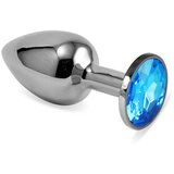 Lovetoy Plug Plug Plated Rosebud Classic z modro velikostjo dragulja S, (21078860) Cene