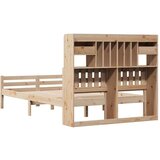vidaXL Krevet s regalom za knjige bez madraca 135x190 cm od borovine | shoptok.hr