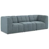 Plava sofa od bouclé tkanine 255 cm Aloha –