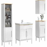  Set namještaja za kupaonicu s ladicama Zidne FLORO 4 pcs Bijelo | shoptok.hr