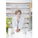 magnetoplan stena za postavitev na pulte in mize, prozorno akrilno steklo, debelina 5 mm, vxšxg 845 x 495 x 240 mm | Shoptok.si