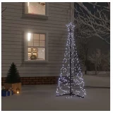  Novoletna jelka stožec 200 hladno belih LED lučk 70x180 cm